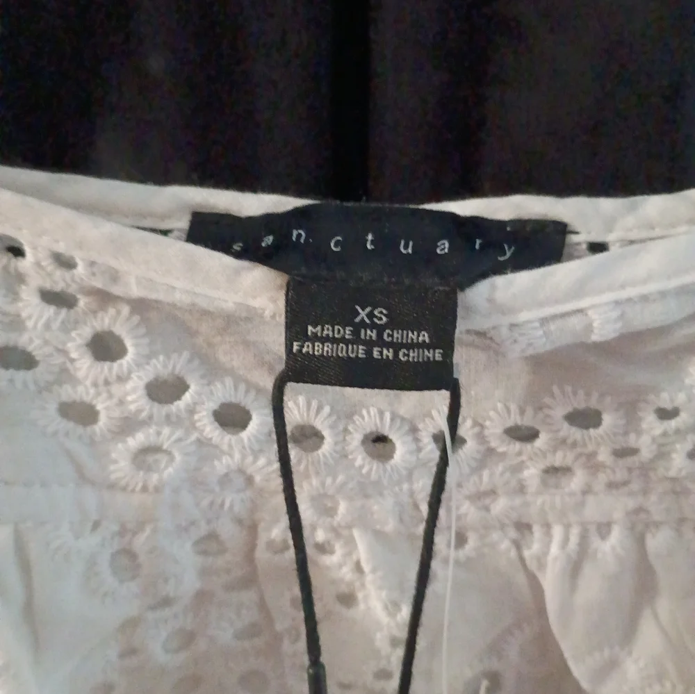 Women's Sanctuary Soft Ruffle Cami White Shirt - Picture 4 of 9